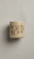 Matte Ceramic Mug with Botanical Illustration